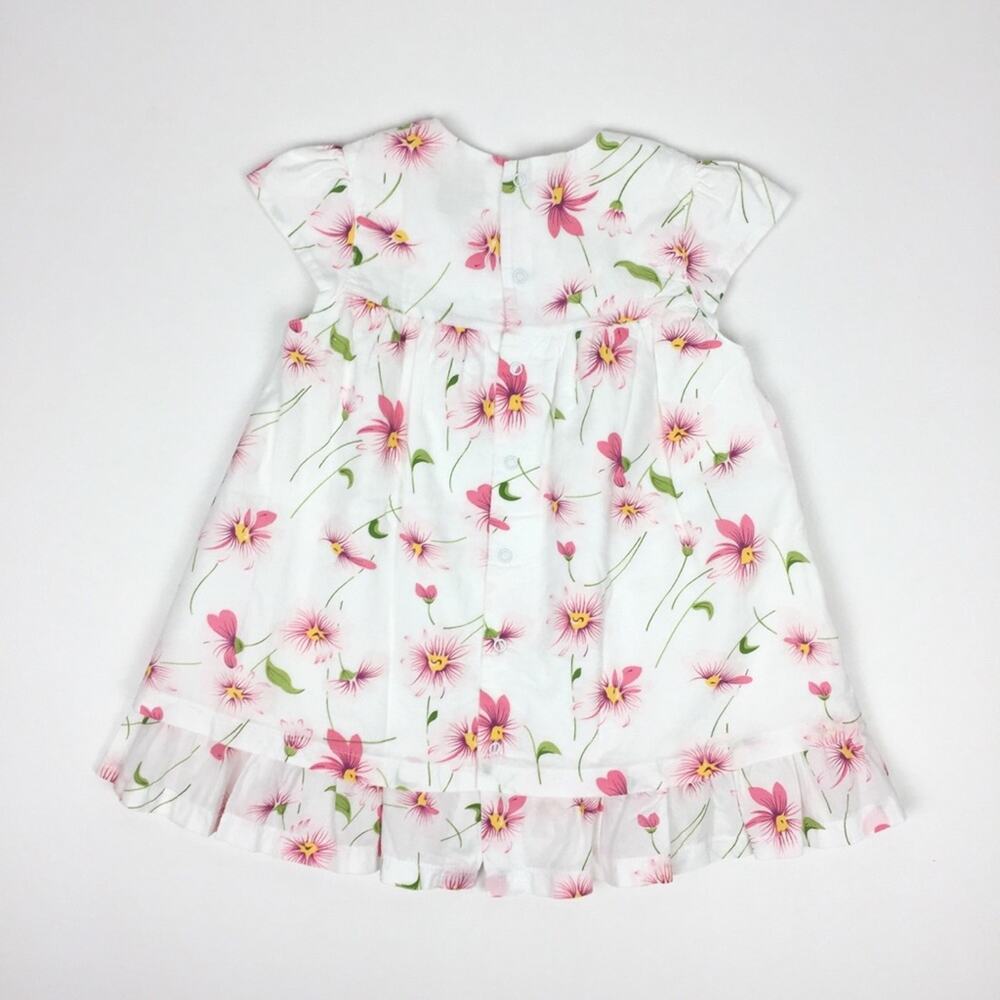 Emile et Rose White Pink Floral Dress 12 Months - Picture 7 of 8